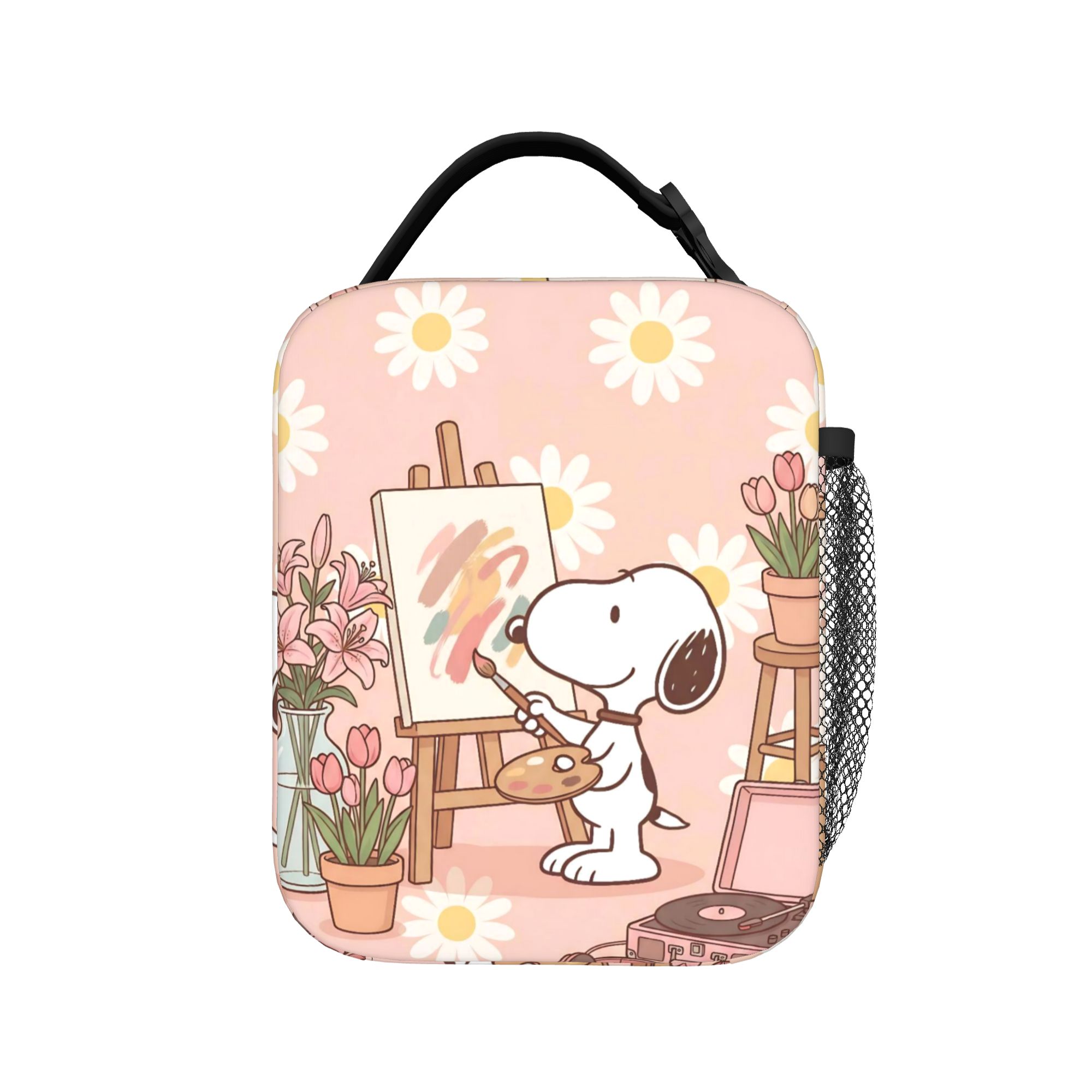 Tote Bag Sublimation - 귀여운 S-스누피 그림이 있는 보온 도시락