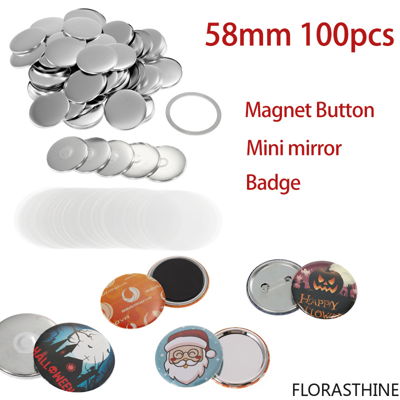 Button Badge Blank - 100세트 58mm 빈 핀 버튼 배지