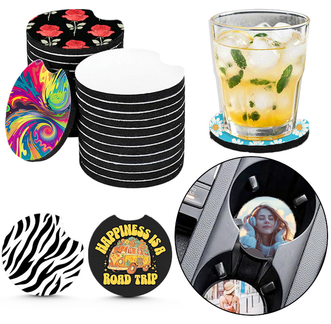 10/20개 승화 인쇄용 자동차 컵받침 10/20개 네 - Coaster Sublimation Blank 리뷰 및 가격