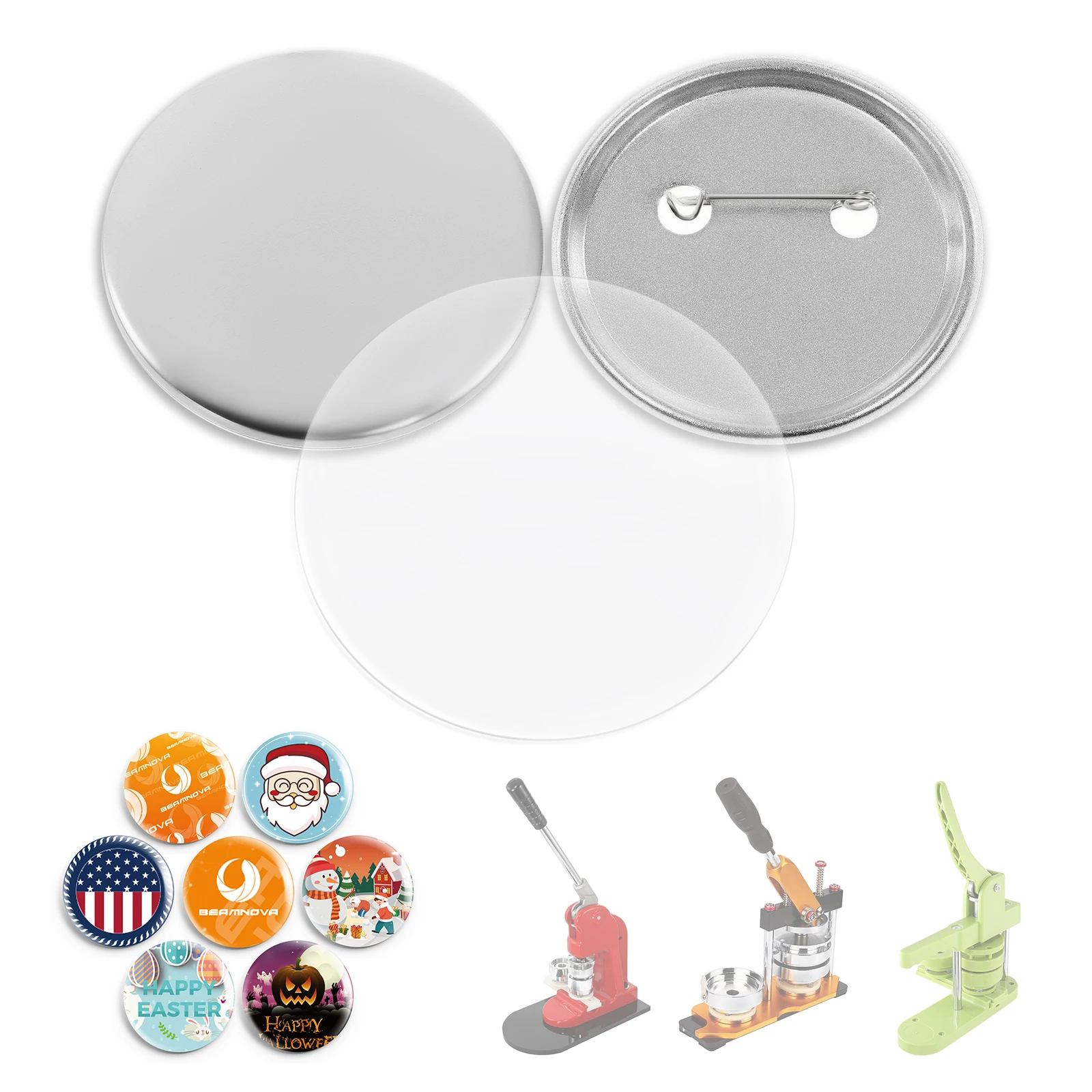 100세트 58mm 빈 핀 버튼 배지 재료 화이트보드  - Button Badge Blank 리뷰 및 가격