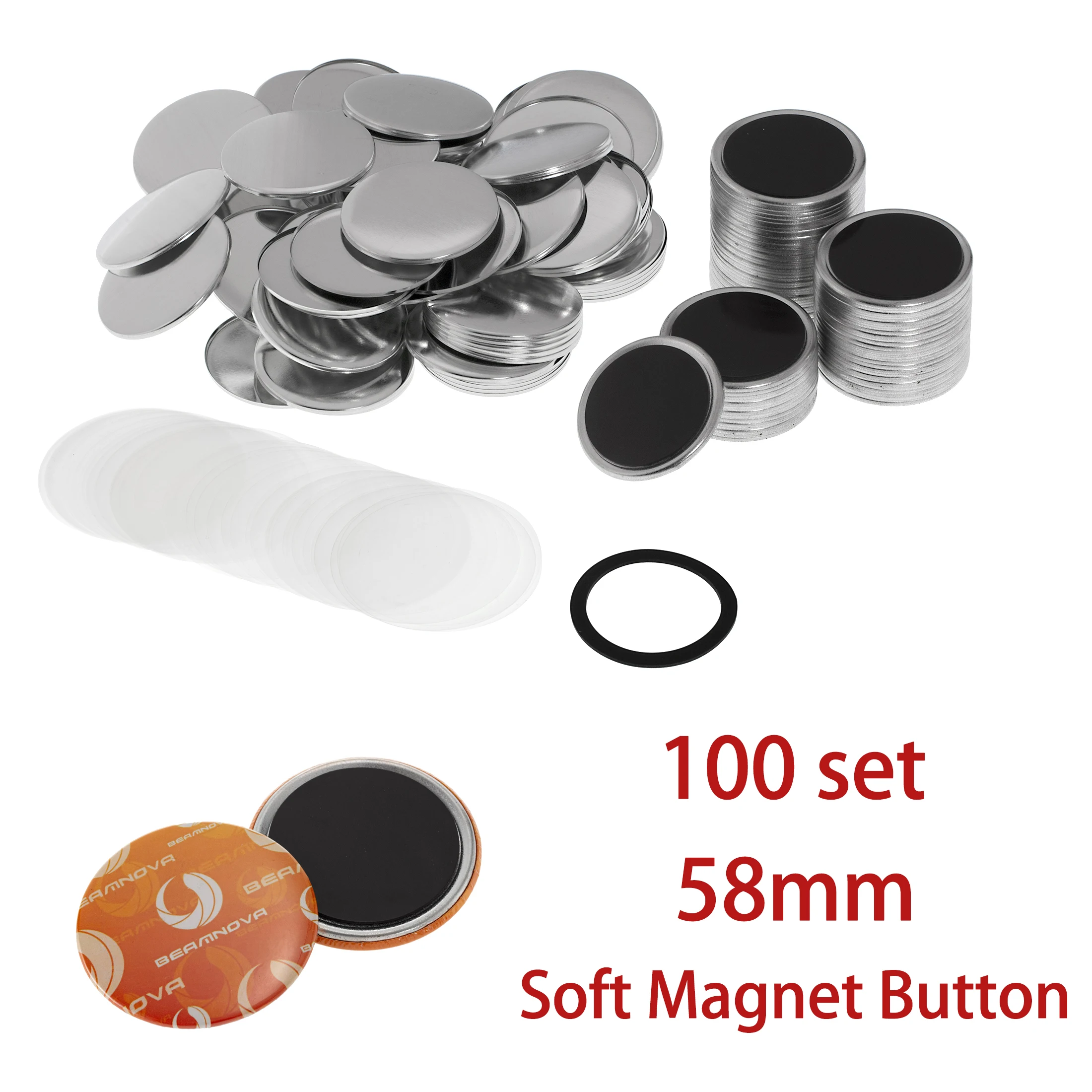 100세트 58mm 빈 핀 버튼 배지 재료 화이트보드  - Button Badge Blank 리뷰 및 가격